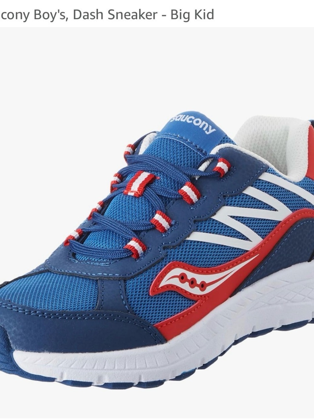 Saucony Dash LTT Blue Red White Athletic Running Sneakers Size 6.5